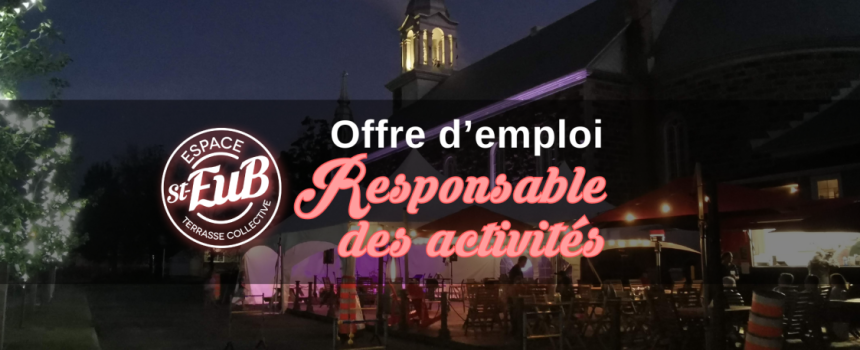 OFFRE EMPLOI- Responsable des activités