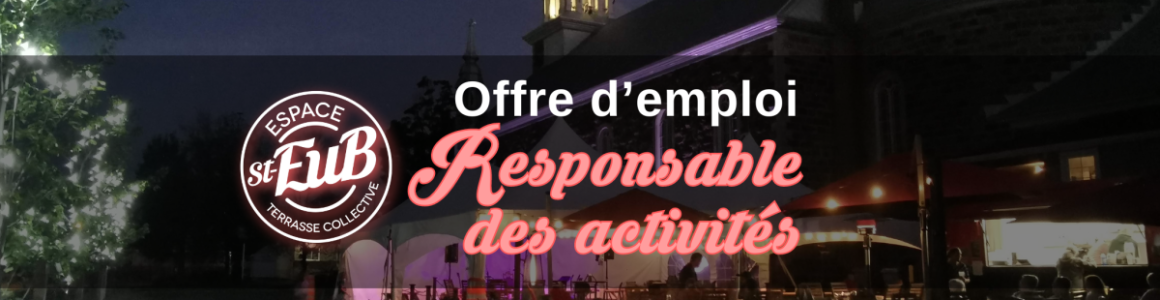 OFFRE EMPLOI- Responsable des activités