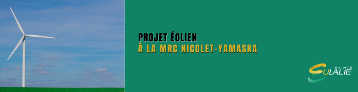 DOSSIER ÉOLIEN à la MRC de Nicolet-Yamaska