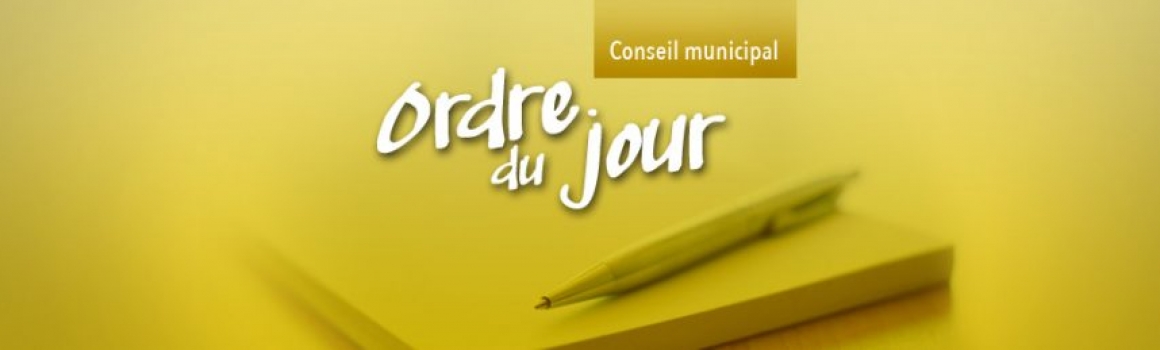 Ordre du jour – Séance ordinaire du conseil, lundi 08 avril 2024